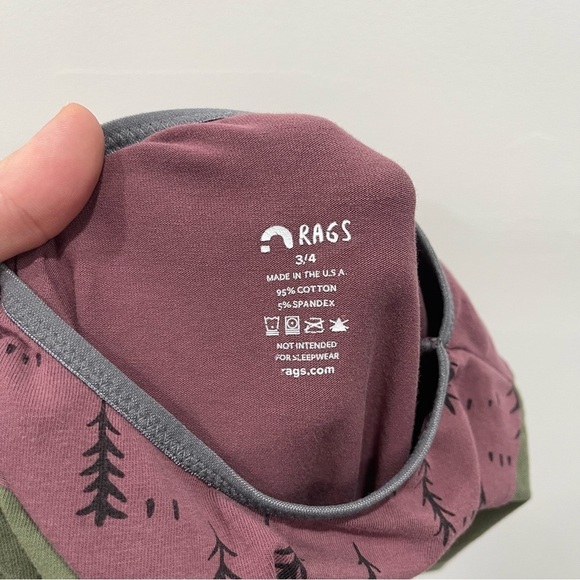 Rags Printed Short Sleeve Romper One-Piece Size 3/4 - Picture 6 of 6